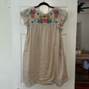THML embroidered floral dress